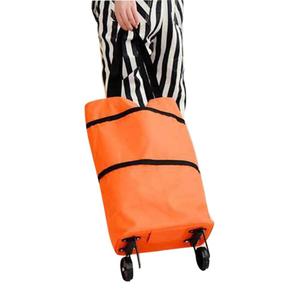 Chariot à provisions léger personnalisé avec <span class=keywords><strong>2</strong></span> <span class=keywords><strong>roues</strong></span> solides et imperméables Sac à provisions géométrique avec logo et couleur - Product Image 2
