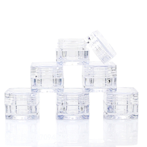 IBELONG high quality 5g mini square clear acrylic plastic jar cosmetic container