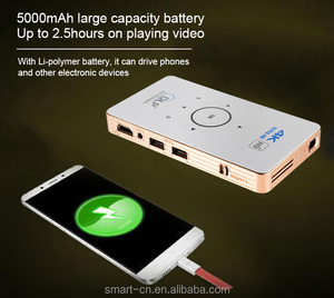 Usine <span class=keywords><strong>Le</strong></span> Plus Récent <span class=keywords><strong>4</strong></span> k mini projecteur intelligent <span class=keywords><strong>pico</strong></span> projecteur de poche Android Bluetooth DLP Projecteur plus petit - Product Image 4