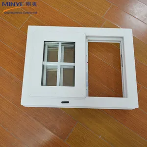 Upvc หน้าต่างบานเลื่อนขนาดเล็กหน้าต่างกันเสียง