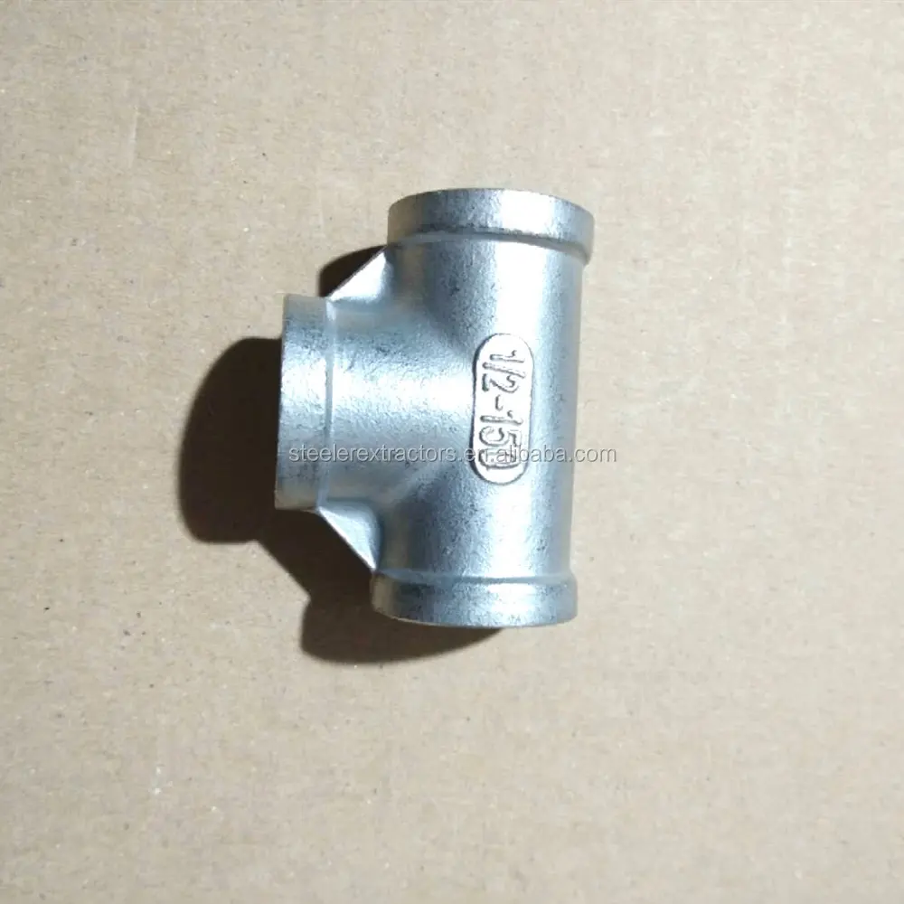 3/4 inch 150 psi NPT BSPT BSSPP Stainless Steel Female Threaded Tee