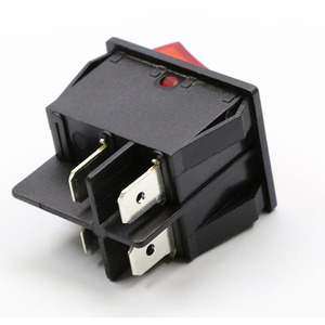 Interruptor basculante de doble Polo de encendido/apagado con botón rojo - Product Image 6