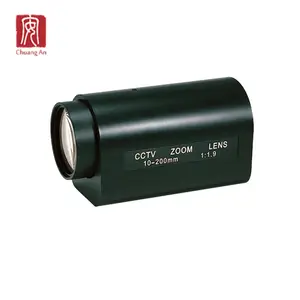 high quality 10~200mm F1.9-360 36.5~1.75 C mount 1/2"sensor 2MP motor zoom lens on sale