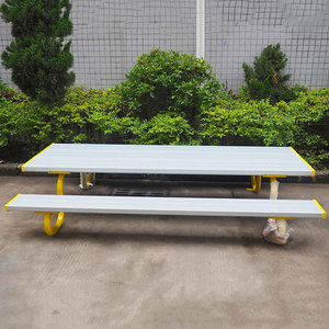 Pó revestido de metal ao ar livre mesa de piquenique com dois bancos, cadeiras de mesa de jardim venda - Product Image 2