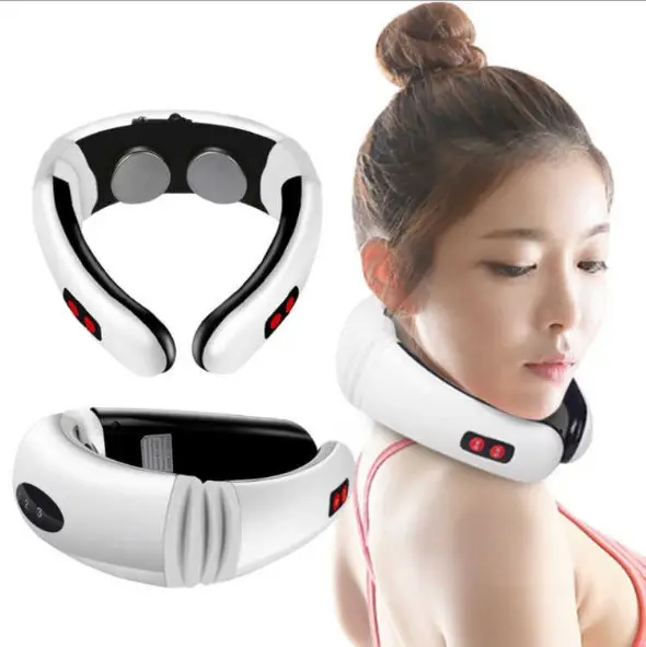 Masajeador eléctrico para vértebras y cuello, dispositivo recargable de pulso para espalda y cervicales