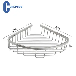 Yüksek kalite popüler renk paslanmaz çelik banyo köşe rafı duş depolama raf köşe havlu duş rafı