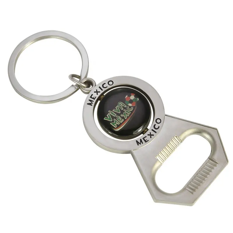 Fabricant d'usine personnalisé votre propre logo promotionnel métal dur émail souple porte-clés ouvre-bouteille vierge porte-clés avec porte-clés