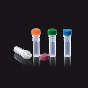 1 मिलीलीटर उच्च गुणवत्ता स्पष्ट प्लास्टिक परीक्षण ट्यूब क्रायोवियल ट्यूब क्रायोजेनिक ट्यूब विभिन्न रंगों के कैप के साथ लीक-प्रूफ
