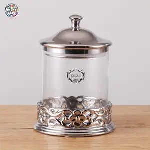 多尺寸厨房用品银甜罐绘画罐子陶瓷食品容器