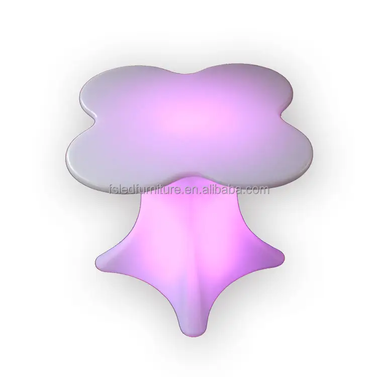 Rechargeable LED Petals Shape Waterproof Cocktail Bar Table Nightclub Furniture