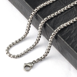 Catena MECYLIFE in acciaio inox per ciondolo scatola da uomo catena <span class=keywords><strong>Rolo</strong></span> catena Hiphop collana - Product Image 3