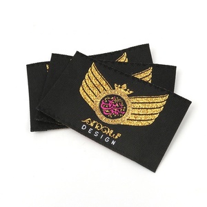Etiquetas de <span class=keywords><strong>hilo</strong></span> metálico dorado para artículos hechos a mano, marca personalizada, bajo pedido mínimo - Product Image 3