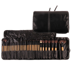 Set di 32 <span class=keywords><strong>Pennelli</strong></span> per <span class=keywords><strong>Trucco</strong></span> con Manico in Legno Naturale e Sintetico per Fondotinta, Eyeliner, Mascara, Ombretto, Cipria, <span class=keywords><strong>Blush</strong></span> e Rossetto - Product Image 1