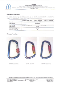 CE Certified Safe 2 Ways 22KN Hook Screw Lock Rock Climbing Aluminum Carabiner - Product Image 6