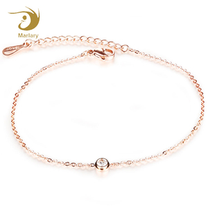 Marlary nuovo arrivo bracciale placcato <span class=keywords><strong>oro</strong></span> <span class=keywords><strong>rosa</strong></span> caviglia gioielli per il corpo ragazze cavigliere in acciaio inox <span class=keywords><strong>cavigliera</strong></span> - Product Image 1
