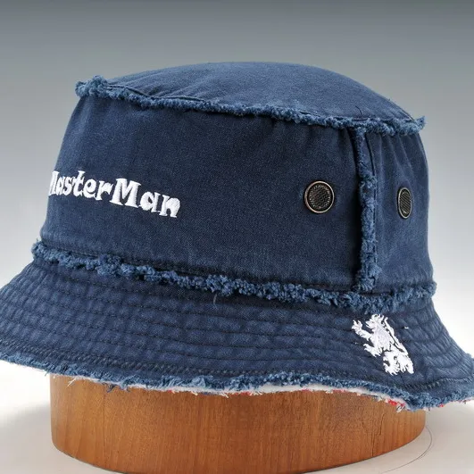 2019 Popular vintage sombrero de cubo con logotipo de bordado personalizado