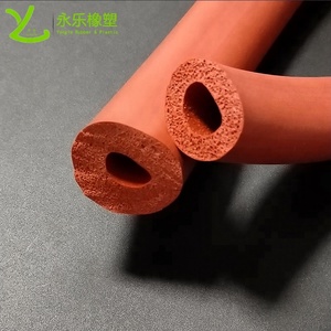 Soft heat resistance silicone foam pipe insulation anti-aging silicone foam sponge tubing large diameter silicone foam tube