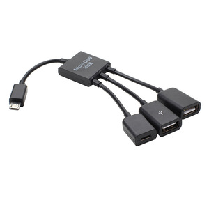 ฮับ Usb2.0โทรศัพท์มือถือ3 in 1พร้อมที่ชาร์จไมโคร USB OTG <span class=keywords><strong>HUB</strong></span> สำหรับแท็บเล็ต - Product Image 1