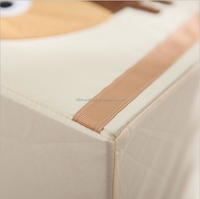 Boîte de rangement pour jouets en tissu pliable en toile pour enfants multifonctionnelle