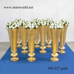Hot Groothandel Goud Zilver Wit Rood Fiber Glas Vaas Voor Bruiloft Middelpunt Party Middelpunt Event Decoratie (MS-227)