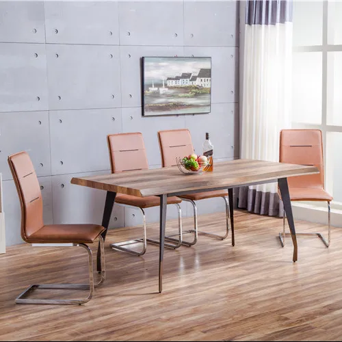Table à manger en bois MDF, nouveau design de luxe moderne pour la salle à manger