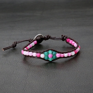Nuevas Pulseras de Cuero para Mujer, Pulseras de Flores DIY, Pulseras de Cuentas Tejidas Vintage, Pulsera de <span class=keywords><strong>la</strong></span> <span class=keywords><strong>Amistad</strong></span> - Product Image 4