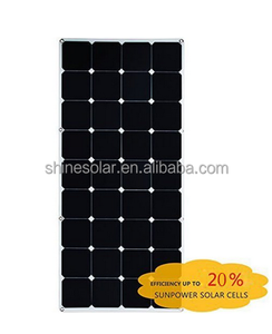 120 W panel solar flexible SunPower celular ultra fino flexible con MC4 carga para barco RV cabina COCHE Tienda - Product Image 1
