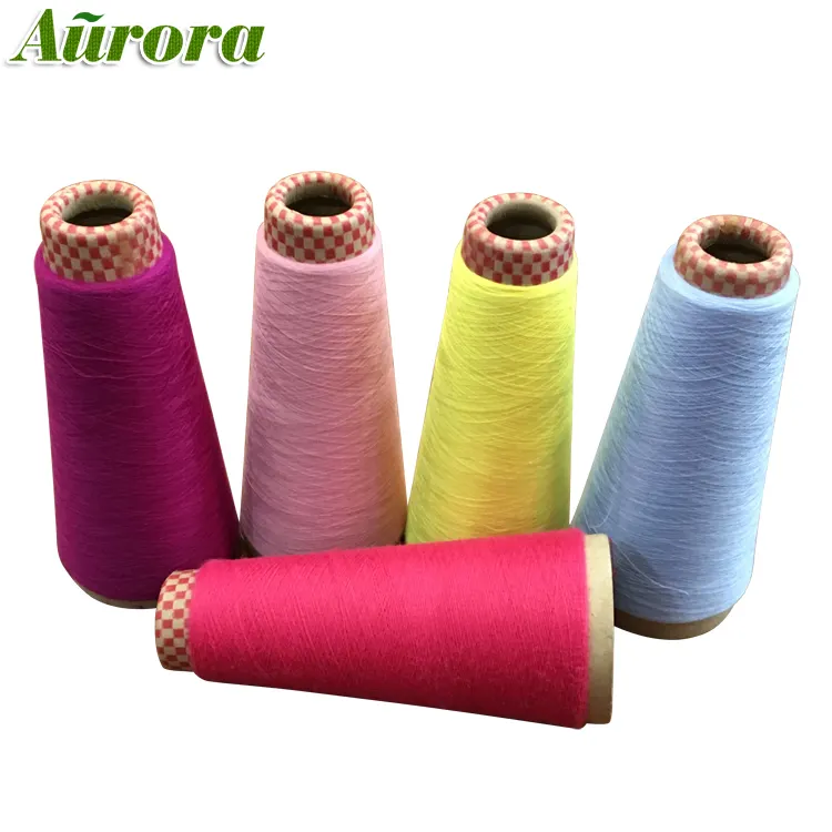 100% recycled china polyester ring spun dope dyed 20/1 32/1 polyester yarn