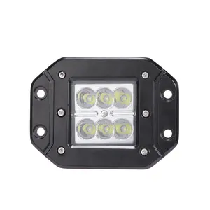 Luz led de trabalho de 18w 12v 24v 4x4, lâmpada para caminhão, caminhão, atv, trator de carro, suv, luz de estacionamento contra impacto