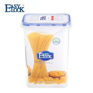 1300ml BPA ücretsiz plastik dikdörtgen spagetti uzun hava geçirmez hermetik gıda saklama kabı