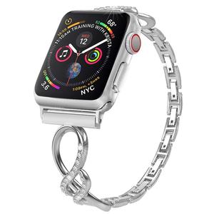 <span class=keywords><strong>IVANHOE</strong></span> para Apple Watch Band, aleación de cristal de diamantes de imitación de diamante correa de reloj de pulsera de acero inoxidable de lujo correas de reloj - Product Image 5