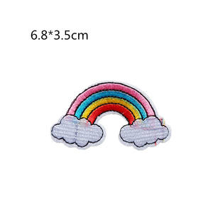 Nova Chegada <span class=keywords><strong>Patches</strong></span> Bordados Iridescentes Atacado Ferro em Pano Applique Logotipo Personalizado Arco-íris Bordado Patch para Roupas - Product Image 4