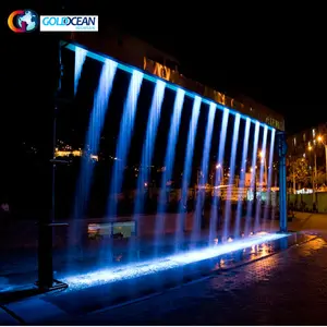 Free Design Cheap Price Indoor Outdoor Wedding Stainless Steel Led Wall Graphical Digital Water Curtain