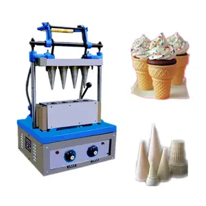 Máquina pequeña para hacer conos de Waffle en el hogar, cono de helado suave