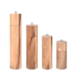 Houten Zout En Peper Molens Slijpmachines Set 8 "-Elegante Zee Zout Molen En Zwarte Pepermolen Set Voor kruiden, koken, Eetkamer