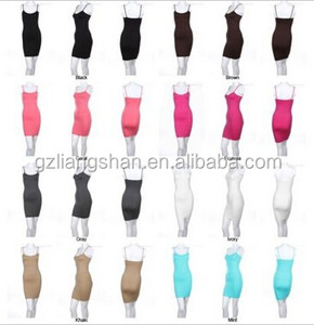 OEM Wholesale Custom Women Seamless Extra <strong>Long</strong> Solid <strong>Tunic</strong> Mini Dress Camisole Cami Plain White Jersey Stringer <strong>Tank</strong> Top - Product Image 3