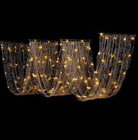 Lumière de Plafond LED de Luxe, Décoration Ronde Perle, Rideau Lumineux pour Mariage, Guirlande Lumineuse de Noël