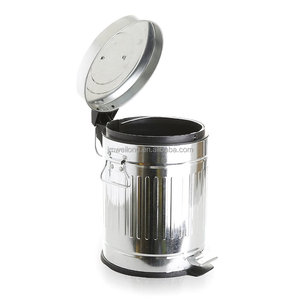 1.3 galones/<span class=keywords><strong>5</strong></span> <span class=keywords><strong>litros</strong></span> redondo de acero galvanizado paso papelera - Product Image 3