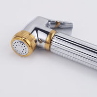 Kit de robinet de bidet Shattaf en laiton moderne musulman avec tuyau de douche en or et chrome Installation facile