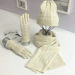 Ensemble de gants, écharpe en <span class=keywords><strong>cachemire</strong></span> tricoté, <span class=keywords><strong>bonnet</strong></span> doux <span class=keywords><strong>et</strong></span> chaud pour femmes - Product Image 6