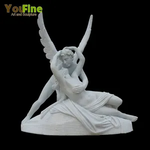 Hand Carved Marble Cupid Angel sculpture