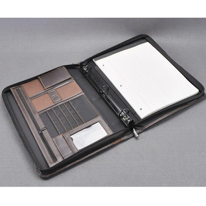 Bán Buôn Tùy Chỉnh <span class=keywords><strong>A4</strong></span> Kinh Doanh PU Da Danh Mục Đầu Tư Thư Mục Faux Da Tập Tin Thư Mục Bút Tài Liệu PadHolder Danh Mục Đầu Tư Với Vòng - Product Image 2