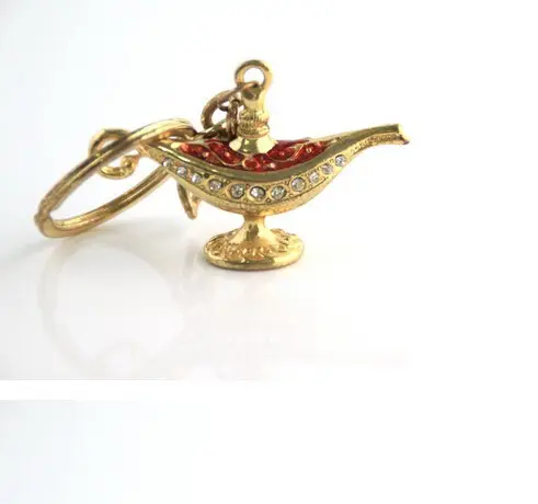 Оптовая продажа, новейший дешевый брелок для ключей со стразами и лампой Aladdin от производителя