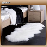 Alfombra Grande de Piel de Oveja Suave y Gruesa, Alfombra Orgánica de Piel de Alpaca para Bebés, para Muebles y Sofás