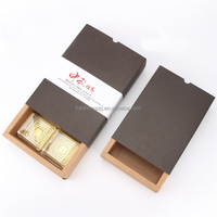 4 et 6 pack Tiroir Kraft papier Mi-automne Lune gâteau boîte transparente Givrée Jaune D'oeuf pâte Feuilletée Boîtes D'emballage