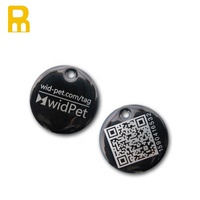 Runde benutzer definierte LOGO eloxierte Aluminium QR-Code Laser Erkennungs marken/Haustier ID-Tag