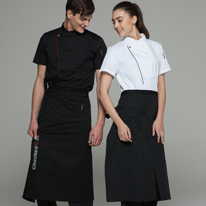 Moda <span class=keywords><strong>delantal</strong></span> de medio <span class=keywords><strong>cuerpo</strong></span> hombres y mujeres universal vaquero rayas delantales cocinero vestidos Delantales - Product Image 4