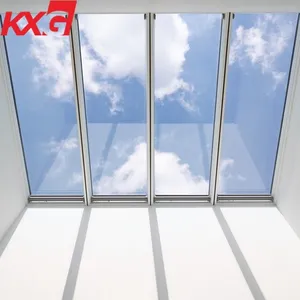Ultra temizle düşük e 12mm 15mm 19mm temperli lamine çatı tavan penceresi cam tavan cilalı köşeleri