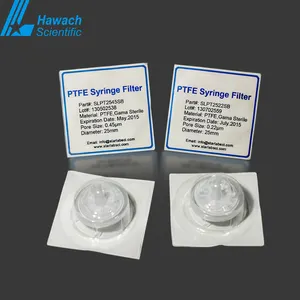 0.22um 47mm HPLC muestra PTFE estéril de aire de gas Filtro de ventilación para jeringa