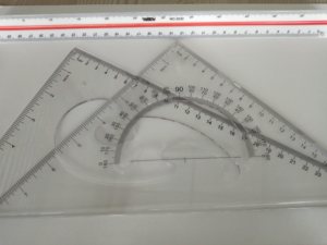 Règle triangulaire <span class=keywords><strong>d</strong></span>'architecture <span class=keywords><strong>3</strong></span> pièces, deux règles triangulaires, une règle droite en plastique - Product Image 2
